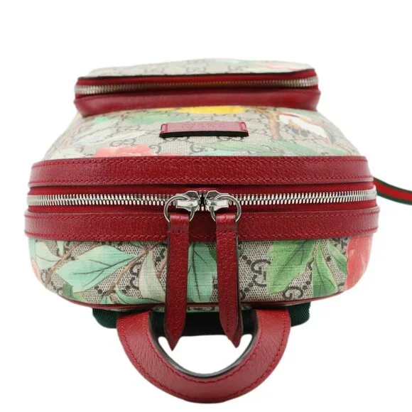 Gucci  Tian Animal Print GG Canvas Backpack Beige 427042 - Picture 4 of 13